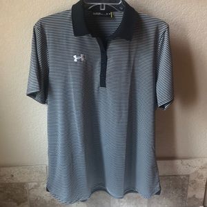 Under Armour Tops - Under Armour Women’s Clubhouse Polo Black Stripes Under Armour Tops - Under Armour Women’s Clubhouse Polo Black Stripes